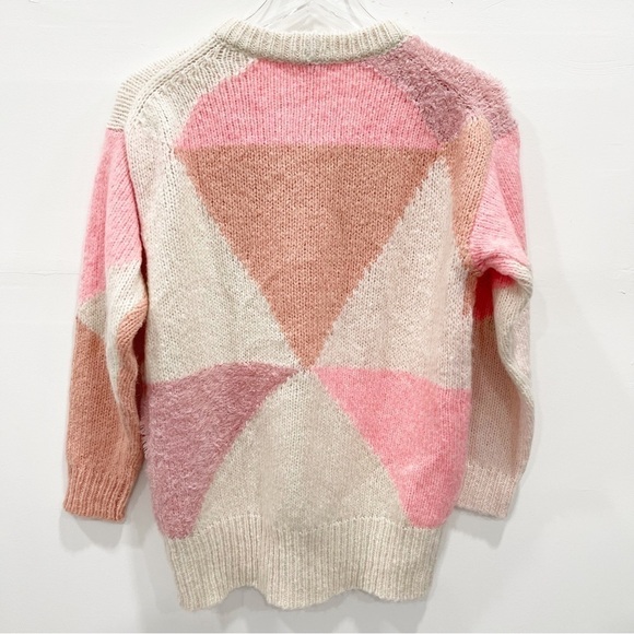 J. Crew Colorblock Slouchy Tunic Sweater Size XXS Alpaca Wool Knit - Picture 2 of 7